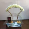 Party Dekoration Hochzeit Bogengold Hintergrund Metall Rahmen 95 cm Hohe Blumenstände Großes Mittelstück Tischdekor