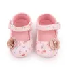 Noworodka Baby Buty Flower Baby Princess Buty miękka gumowa sukienka Mary Jane Flats Prewalker Girls Buty 0-18m