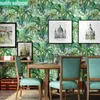 Wallpapers South Asia Style Wallpaper Green Plant Bedroom Living Room Porch TV Background Restaurant Kids American Non-woven