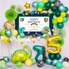 Партия джунглей динозавров поставляет воздушные шары динозавров для мальчика день рождения вечеринка украшения дети юрский Дино дикий Один день декор Y201006 2267 Y2