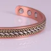 Bangle ed Copper Magnetic Bracelet Arthritis Adjustable Cuff Pure Bangles 83mm Health Energy Bracelets2076551