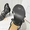 High Heels Europäische amerikanische Retro-Mode Super High Heels Sommer Damenschuhe hohle offene Zehen Metallnieten Kette römische Schuhe Sandalen Sommer