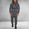 Men's Tracksuits Fashion Suit Jumpsuit Garment Pyjama Winter Men Splicing Hoodie Sweatshirt Sets Loose Zipper Overalls Hombre Tra