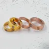 Wedding Ring Woman Accesories Titanium Steel Men's Fashion Jewelry Rose Gold Luxury Par Engagement Love5094140