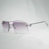20% zniżki na luksusowy projektant Nowe okulary przeciwsłoneczne dla mężczyzn i damskich 20% zniżki na vintage diamentowe krojenie krawędzi mężczyźni OCULOS Kształt obiektywu dla kobiet cienia metalowe okulary Gafas Gafas