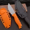 Offerta Specail 15006 Coltello dritto da sopravvivenza CPM-S30V Lama a punta di goccia con lavaggio a pietra nera Manico a codolo intero Santoprene Lame fisse Coltelli con Kydex