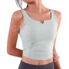 lu-SP252 yoga outfit New yoga bra one-piece sports vest female U-shaped beautiful back detachable gather running fitness clothes with Brand Logo
