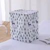 Cube pliant grande capacité panier à linge vêtements sales jouet couette boîte de rangement sac à cordon organisateur seau poubelle paniers de pique-nique poignée de support anti-poussière JY0598