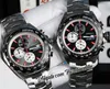 1 Senna Miyota Quartz Chronograph Mens Watch White Inner Black Down Black Red Stick Markers Bracelet en acier inoxydable Montres PureTime01 Z43A13304811