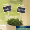 10 ST SWOODEN TUIN INSTELLING TYPE T-type Nursery Markers Kleine Blackboard Bloem Potten Seedling Labels Lade Decoratie Mark Tools Factory Prijs Expert Design Quality