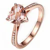 anneau de pierre femelle rose