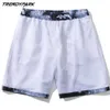 Kort voor mannen Beach Holiday Tie-Dye Gedrukt Zomer Oversize Harajuku Drawstrings Casual Mesh Insnow Dry Board Shorts 210601