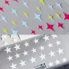 Adesivos decalques multicolor star 3D gravado adesivo de unhas