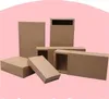 14 * 7 * 3 cm svart beige lådor packning låda gåva slipsförpackning kraftpapper carft kartonger 1313 v2