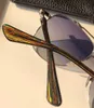 Märke Designer Solglasögon för män Kvinnor Grå Bruna Linser Eyeglasses Metal Eyewear Anti UV Big Frame Eyeglasses Klassiska Mäns Drivande Solglasögon med Original Box