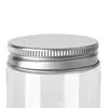 50ml plastburkar transparent husdjur plastförvaringsburkar rundflaska med aluminiumlock Tom kosmetisk burkbehållare RRB6765