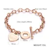 Fafafa 3 Colors Available High Quality Bracelet For Women Type O Charm Love Heart Bracelets Stainless Steel Titanium Steels Lady Jewelry Girlfriend