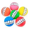 DHL Free Funny Pets Dog Puppy Cat Ball Teeth Toy PVC Chew Sound Dogs Play Fetching Squeak Toys Pet Supplies Silicon Toy C0610X2