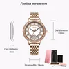 Sunkta Top Luxury Brand Ladies Gold Watch Fashion Creative Diamond Kvinnor Armband Klockor Casual Dress Clocks Relogio Feminino 210517