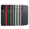 Estuches de teléfono mate para iPhone 13 12 Mini 11 Pro Max XS X XR 7 8 Plus Skin Touch Camera Protection Cover