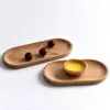 Wooden Plate For Food Oval Dessert Plates Sushi Dish Fruits Platter Dishs Tea Server Tray Wood Cup Holder Bowl Pad Tableware