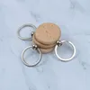 60pcs em branco Round Wood Keychain DIY cabides podem seprar presentes260b6528245