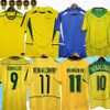 1998 BAXI futbol formaları 2002 retro gömlekler Carlos Romario Ronaldo Ronaldinho 2004 camisa de futebol 1994 Brezilya 2006 1982 RIVALDO ADRIANO 1988 2000 1957 2010