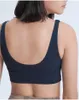 Yoga Sports Bra Fitness Wear Padded Tank Tops Shirt LU-17 Irregular Gathered Shockproof Navel Indoor Women Solid Color Gym Underwear Ropa