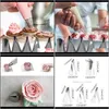 Ustensiles de Cuisson Cuisine, Salle à Manger Bar Maison Pièce de Jardin en Acier Inoxydable Rose Pipe Tips Set Petal Cake Tip Buse Décoration Fournitures Kit Gadgets Cuisson