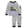 Pigiama per ragazzi in coccodrillo Abito a maniche lunghe 100% cotone a righe Pigiama per bambini Abbigliamento per bambini set biancheria da notte T-shirt per bambini Pant 210413