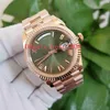 BP Maker Top Quality Watches 40mm 228235 Rose Gold Green Roman Dial cal.2813 Movement Mechanical Automatic Mens Watch Men Wristwatches With Original Box Papers