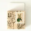 Papier Cadeau DIY Journal Décoration Autocollant Scrapbooking Vintage Plantes Timbre Mini Paquet De Papier