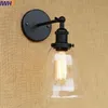 Стеновые лампы IWHD BALCK GLASS RETRO LOFT HOME LIGHTING INDUSTRY VINTAGE SCONCE EDISON LED LAIST ARANDELA DE PAREDE