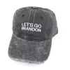 Let's Go Brandon Cowboy Black Embroidered Baseball Hats Duck Tongue Hat Sunshade Cap RRA11117