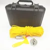 Super Fishing Magnet Kit with 400lbs Pull Force including Black Plastic Case,Rope for Magnetic Fishing