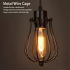 Lampe Couvre Nuances 2021 Vintage Métal Fil Antique Pendentif LED Ampoule Lustre Cage Industriel Plafond Suspendu Garde Café Bars