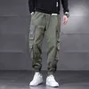 Cotton Overalls Men's Spring/Autumn Loose Large Size Casual Pants Multi-pocket Wear-resistant Work Pants Street Wear Pants 5XL G0104