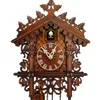 Wall Clocks Wooden Hanging Clock Bird Alarm Cuckoo For Home Kid's Room Decoration244x