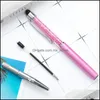 Długopisy Ballpoint Pisanie Materiały Office School Business Industrial 23 Kolor Bling Crystal Pen Creative Pilot Stylus Dotyk do papeterii St