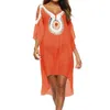 Women Beach Dress Summer Ladies Cold Shoulder Bathing Suit Bikini Swimwear Cover Up Sundress Long Sarongs