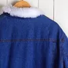 Kurtki damskie dżinsowe kurtka z futrem dla kobiet niebieska jesień zima moda 2022 ciepłe dżinsy kobiety panie faux płaszcz DD1635