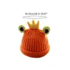 Cute Cartoon Frog Big Eyes Knitted Hat Sweet Knitted Cap Wild Personality Outdoor Trend for Children Baby Boys and Girls Y21111