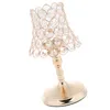 2 pièces or pilier lampe de bureau cristal votive bougeoir centres de table pour la décoration de mariage bougie lanterne 22cm hauteur Y211229
