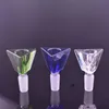 QBsomk Bol en Verre Épais pour Narguilé 14mm 18mm Couleur de Joint Mâle 15 Styles Bols Pièce à Fumer Outil pour Tabac Bong Huile Dab Rig Brûlant Conduite D'eau