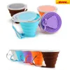 folding silicone cups lids