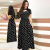 Spring Summer Women's Dress Fashion Floral Print Elegant Casual O Neck Hollow Out Boho Maxi Dreses Plus Size Vestidos 210522