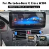 Carro dvd rádio android multimídia player para mercedes benz classe c w204 2008-2010 ntg4.0 atualização para tela de toque de 10.25 polegadas navegação gps na unidade principal do painel estéreo