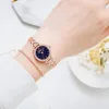 Luxus Damenuhr Diamant Armband Edelstahl Kette Uhr Für Frauen Rose Gold Kleid Casual Quarzuhr Uhr Reloj Mujer201M