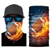 Camping Vandring Scarves Spring Foot Football Printing Sommar Solskyddsmedel Män Kvinnor Skydd Bandana Cykling Vindskydd Sömlös Scarf Caps Masks