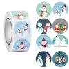 Stickers muraux joyeux noël 1 rouleau 500 messages père noël visages heureux noël enfants décalcomanies pour jouets cadeaux artisanat décorations